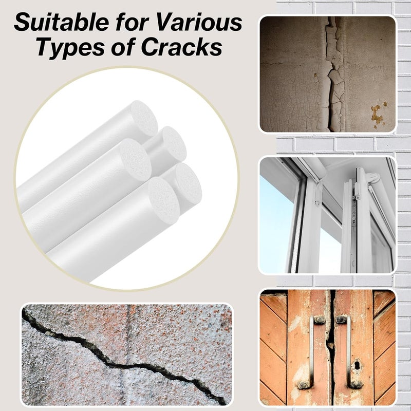 Taikula 25FT Backer Rod 3/4 Inch Diameter Rubber Caulk Concrete Expansion Joint Filler White Saver Weather Strip Seal for Gaps and Joints Concrete Filling (3/4 Inch x 25FT) - Image 3